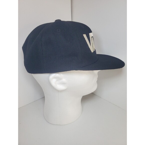 Vans Drop V Snapback Skate Hat Cap Black Wide White Flat Bill Embroidered Logo - Picture 5 of 7